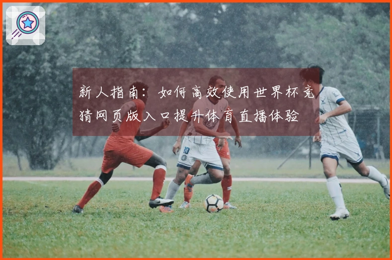 新人指南：如何高效使用世界杯竞猜网页版入口提升体育直播体验
